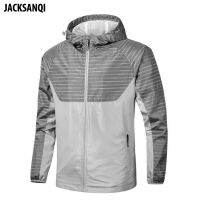 JACKSANQ Men Hiking Hooded Jackets Breathable Quick Dry Riding Outdoor Sport Windbreaker Climbing Trekking Fishing Coats RA471