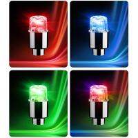 【LZ】❁✐  LED Pneu Válvulas Stem Caps Luzes luzes da roda impermeável durável PVC Shell apto para veículos motocicleta bicicletas carro