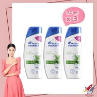 Head &amp; Shoulders Shampoo Cool Menthol 150 ml x 3  เฮดแอนด์โชว์เดอร์ คูลเมนทอล แชมพู ขนาด 150 มล. แพ็ค 3 ขวด