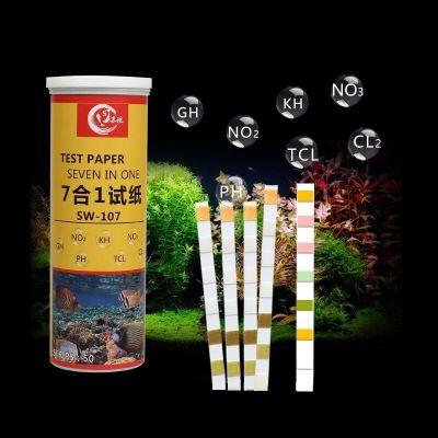 7-in-1Aquarium Test Strips Water Test Strips for Fresh/Salt Water Test pH  Nitrate  Nitrite  Chlorine Water Quality Monitor Inspection Tools