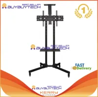 buybuytech TV Stand ขาตั้งทีวี ขนาด 32-65 สูง 200 cm . โชว์สินค้า ขาตั้งทีวีเคลื่อนที่ได้ ปรับ ก้ม เงยได้ แบบมี 2 ถาด ด้านหน้า ปรับก้มเงยได้ ปรับก้มเงยได้ 15 องศา