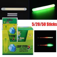 ✵✜ 5/20/50pcs Fishing Float Light Stick Fireflies Fluorescent Lightstick Night Float Rod Light Dark Glow Stick Fishing Tackle Tools