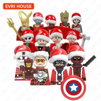 【CW】 Christmas SuperheroMini Action Figures Cartoon Anime Movies Bricks Building Blocks Toys for Children