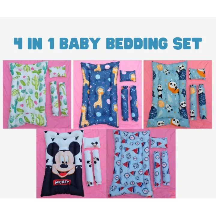 4 in 1 Thick REVERLE JUMBO foam TON Cribset Baby Bedding Set Lazada PH