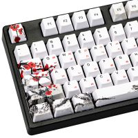 Korean Japanese Plum Blossom PBT Five sides Dye-subbed 110 Keys OEM Profile Keycap for Diy Mechanical Keyboard Keycaps