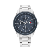 Tommy Hilfiger Heren Horloge รุ่น TH1710532 นาฬิกาข้อมือผู้ชาย สายสแตนเลส Silver/Blue