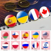 【DT】hot！ Flags Brooch Pins Flag Brooches Ukraine Canada Russia England Spain Netherlands Jewelry