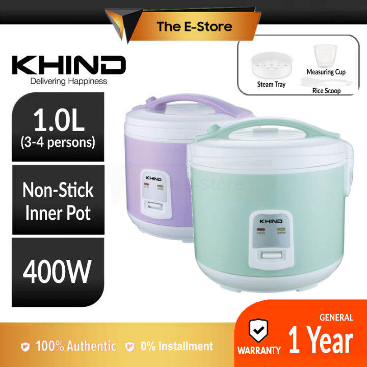 (Free Bubble Wrapping) Khind 1.0L Non Stick Jar Rice Cooker RCJ1008