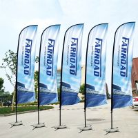 【hot】✕✈❀  Beach Feather Flag And Flagpole With Base Custom Printing Advertising Promotion Celebration Decoration