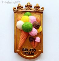 Handmade Painted Italy Ice Cream 3D Resin Fridge Magnets Travel Souvenirs Refrigerator Magnetic Stickers Home Decoration