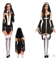 Hot Halloween Party Costumes Cosplay Clothes Nuns Female Priests Dress Saint Maria clothing Sexy Nun Costume Taoist Clothes