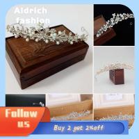 ALDRICH FASHION แต่งงานในงานแต่งงาน สง่างามเรียบหรู เครื่องประดับผมเจ้าสาว มงกุฎมงกุฎดอกไม้ เครื่องประดับผมประดับ ห่วงผมพลอยเทียม เครื่องประดับศีรษะคริสตัล