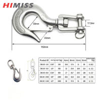 HiMISS ตะขอสแตนเลสสตีล304,ตะขอยกตะขอเหล็กหมุนได้พร้อมอุปกรณ์เสริมสลักล็อก