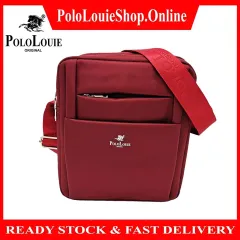 Original Polo Louie Men's Stylish Monogram Leather Messenger Bag Luxury  Sling Shoulder Bag Beg Silang Lelaki