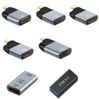 Konverter Video HD USB 3.1 Tipe C ke DP mini-dp HDM1 RJ45 4K 2.0 USB C ke HDM1 untuk Samsung Huawei Xiaomi 1 buah