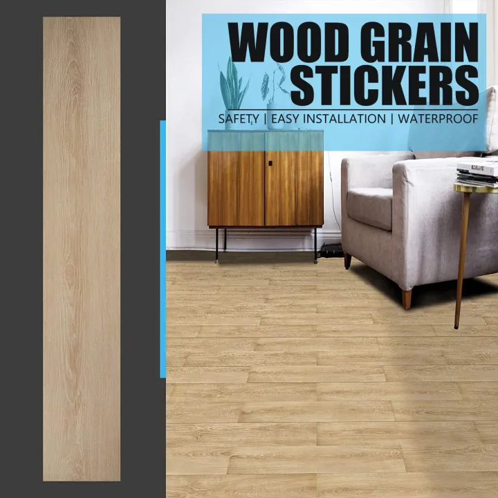 Green Life 1 Pcs 91 44 15 24cm Pvc Floor Stickers Waterproof Removable High Quality Vinyl - Vinyl Home Decor Wood Stain