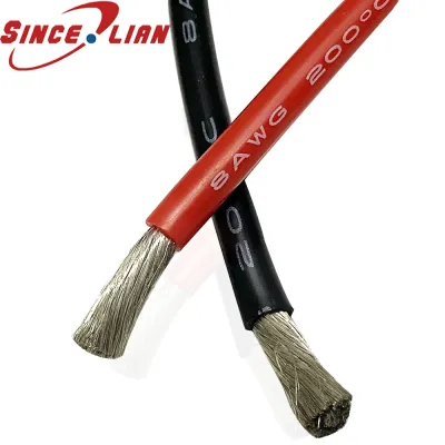 1 Meter Red and 1 Meter Black Silicon rubber Cable 12AWG 14AWG 16AWG 20AWG 30AWG Heatproof Soft Silicone Silica Gel Wire Cable