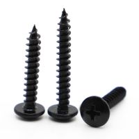 M3 M3.5 M4 M5 M6  Black Steel Phillips Truss Head Screw (Cross Recessed Mushroom Head) Self Tapping Screws Fasteners