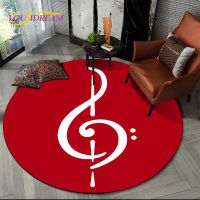 【DT】hot！ Music Area RugRound Rug for Room Bedroom Sofa Foot Non-slip Floor