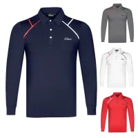 Mizuno Scotty Cameron1 ANEW DESCENNTE PXG1 FootJoy J.LINDEBERG Amazingcre™◐  Golf clothing mens long-sleeved T-shirt outdoor sports quick-drying breathable polo shirt casual loose jersey