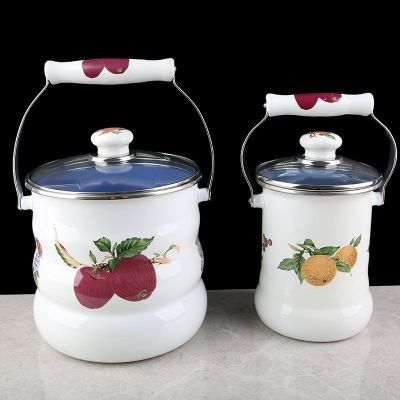 Useless kitchen storage tank enamel milk bucket of dried fruit cookie jar caddy rice pot seasoning storage tank