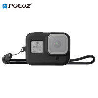 เคสป้องกันซิลิโคน PULUZ ฝาปิดมีสายรัดข้อมือสำหรับ GoPro HERO8สีดำ