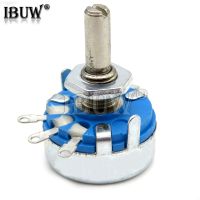 【CW】 2PCS WH5-1A 1k 2k 10k 47k 4k7 470r 100k 470k 220k 1k5 22k 1m ohm 3-Terminals Round Shaft Taper Carbon Potentiometer WH5