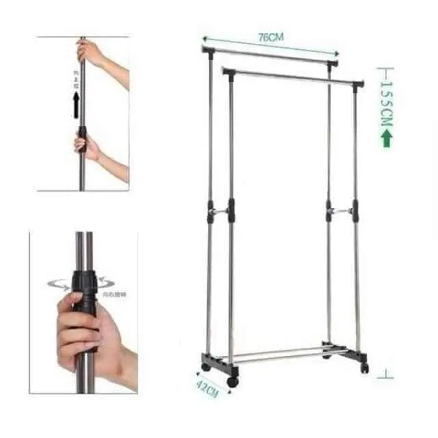 Double pole hanger rack / Sampayan ng damit / Sampayan outdoor foldable ...