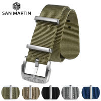 San Martin NATO Nylon Strap High Quality Pilot Military Watch Band 20mm 22mm Universal Type Sports Paratrooper Strap Watch Parts