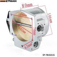 สำหรับ GM LS1 LS2 LS4 LS6อลูมิเนียม LS7ที่ท่อไอดีคันเร่ง102มม. ชุดตัวรถ EP-TB102LS1เงิน