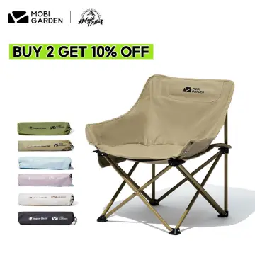 Mobi Garden Portable Folding Camping Chair Back Stool Lightweight Hiking  Fishing