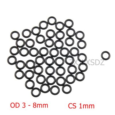 【2023】100 PCS NBR rubber O ring O-ring Oring Seal Rubber Gaskets CS 1mm x OD 3 3.2 3.5 3.7 3.8 4 4.2 4.5 4.6 5 5.5 6 6.5 7 7.2 7.5 8mm