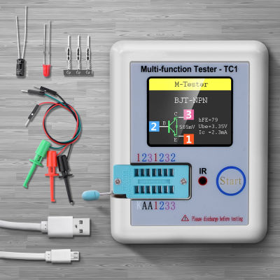 \2023 above LCD 1.8"; TFT LCD Display Multi-meter Transistor Tester Diode Triode Capacitor Resistor Test Method MOSFET NPN PNP Triac MOSS