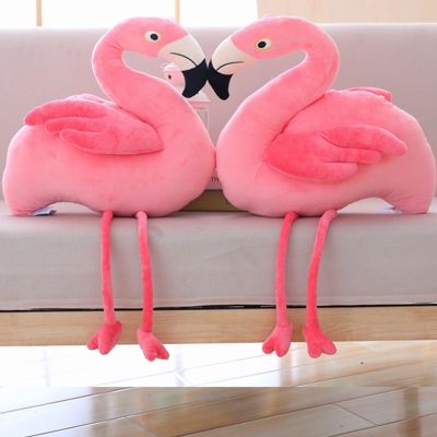 [COD] flamingo pink doll love birds plush toys childrens dolls pictures props a undertakes