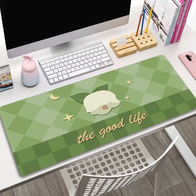 900X400MM Oil Painting Mouse Pad Green Large Landscape Scenery Deskpad Computer Keyboard Pad Eye protection  Office School Learning Mat