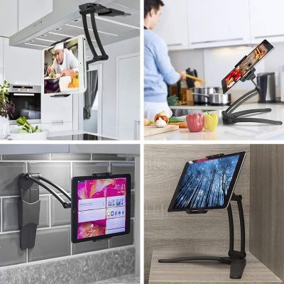 tablet holder on wall for Samsung galaxy tab S7 S7 plus 7-12.4 tablet universal desk wall support mount stand in kitchen