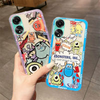 เคสมือถือลายสัตว์ประหลาดน่ารัก OPPOA78 A58 A38 NFC 4G 5G แฟชั่นเคสโทรศัพท์รูปการ์ตูน OPPO A38 4G เคสกันกระแทกเคสใส OPPOA78 5G