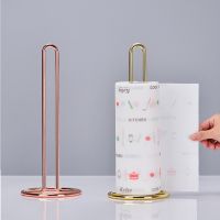 ✢✘ Copper paper towel holder kitchen accessories Metal Standing Simply Tear Roll Holder Fits Standard and Jumbo-Sized Rolls for Kid