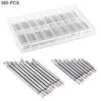 360pcs/set 8-25mm Watch Repair Tool Watch Band Spring Bars Strap Link Pins Shaft Repair Kit with Stainless Steel Shaft