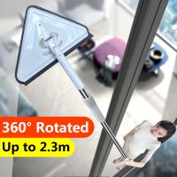 Triangle Cleaning Mop Window Cleaner 360 Degrees Rotating Glass Cleaning Lazy Magic Microfiber for Home Bathroom Accessories