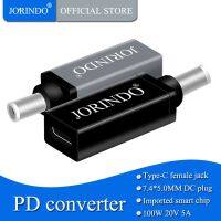 JORINDO Type c female to dc7.4*5.0mm male plug convert USB-C pd charging for DELL portable notebook pc power adapter