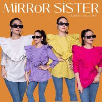 ?ป้าย Mirrorsister 30509.5 เสื้อตัวเก๋ยาวคลุมสะโพก โดดเด่นด้วยระบาย3เหลี่ยม ผ้าดีใส่สบาย สวยน่ารักทุกสี