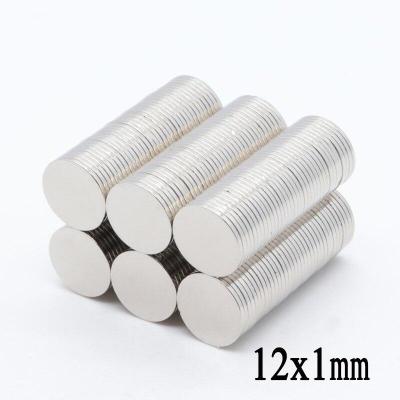 10ชิ้น แม่เหล็กนีโอไดเมียม 12x1มิล Magnet Neodymium 12x1mm แม่เหล็กแรงสูง กลมแบน ขนาด 12mm x 1mm  แรงดูดสูง แม่เหล็ก 12*1มิล อุปกรณ์สำหรับงาน DIY