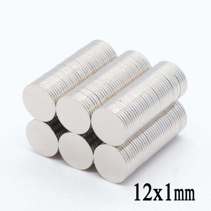 10ชิ้น-แม่เหล็กนีโอไดเมียม-12x1มิล-magnet-neodymium-12x1mm-แม่เหล็กแรงสูง-กลมแบน-ขนาด-12mm-x-1mm-แรงดูดสูง-แม่เหล็ก-12-1มิล-อุปกรณ์สำหรับงาน-diy