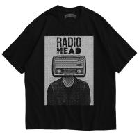 Rollingstout-Kaos VINTAGE band Radiohead เสื้อยืด Bad Metal ROCK