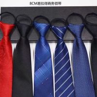 เนคไท เนคไทสำเร็จรูป ไม่ต้องผูก แบบซิป Men Zipper Tie Lazy Ties Fashion 8cm Business Necktie For Man 【AUG】