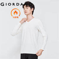 Giordanoผู้ชาย G-Warmer ขนแกะด้านในขนแกะอบอุ่นยืดเสื้อสเวตเตอร์ Free Shipping 01212652