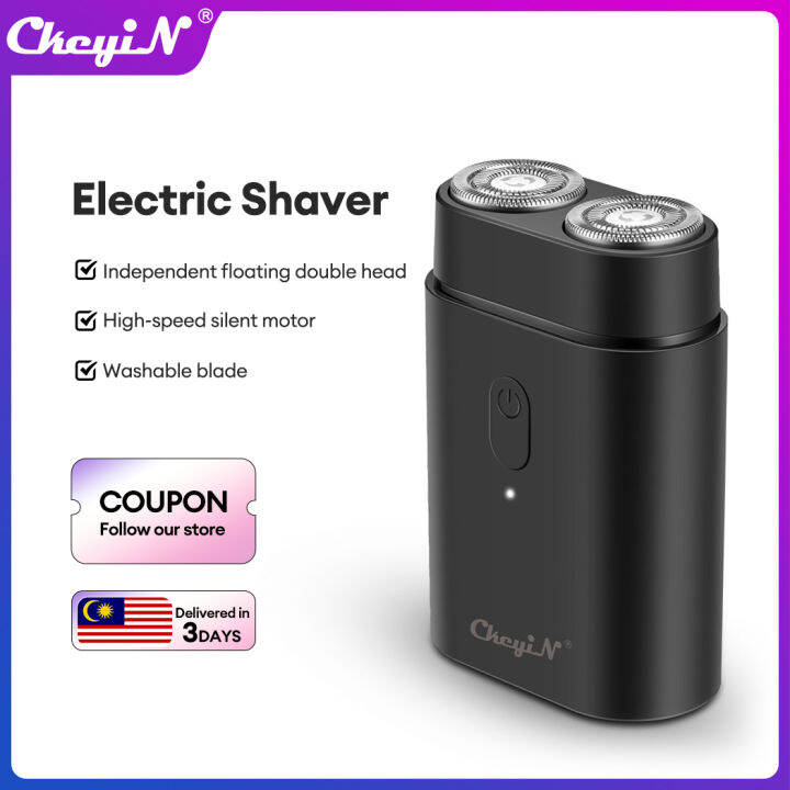 【Malaysia Ready Stock】Electric Shaver Floating Double Heads Shaving