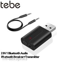 2023azx3phx3 Tebe Bluetooth 5.0 เครื่องรับสัญญาณเครื่องส่งสัญญาณเพลงสเตอริโอ 3.5 มม.AUXแจ็คRCA Receptor USB Miniอะแดปเตอร์เสียงไร้สาย