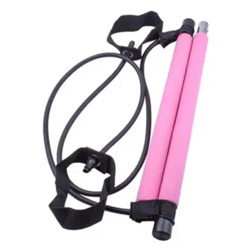 1pc Pilates Bar Kit With Resistance Bands, Exercise Bar With Abdominal  Rollers, Portable Pull Up Fitness Resistance Training Bar Yoga Pilates Bar.  Portable Home Gym Equipment For Both Men And Women, Exclusive